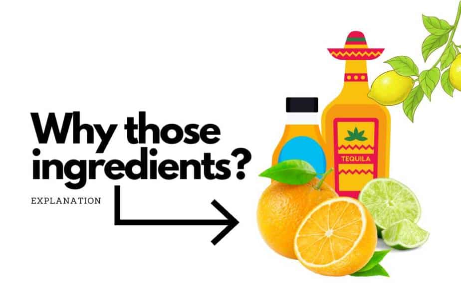 Ingredients in a margarita