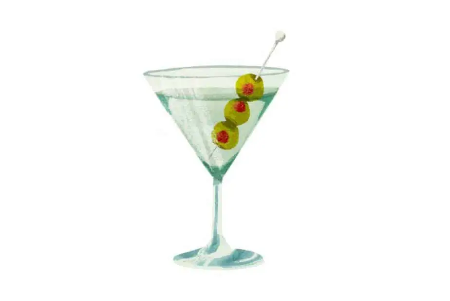 martini example with olives