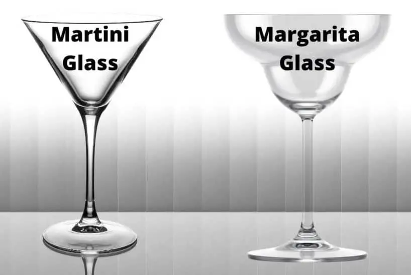 martini and margarita glass example