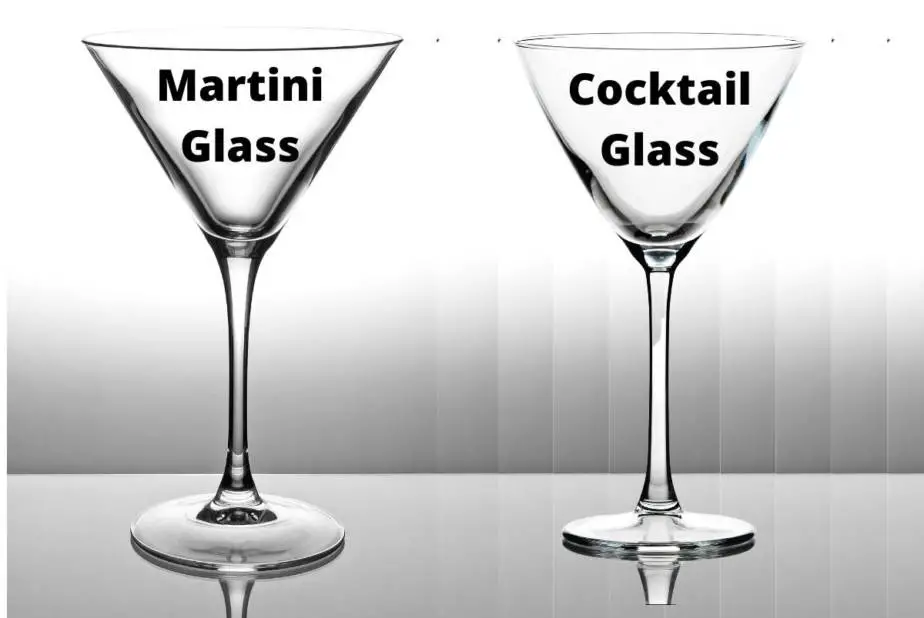 difference martini and cocktail glass